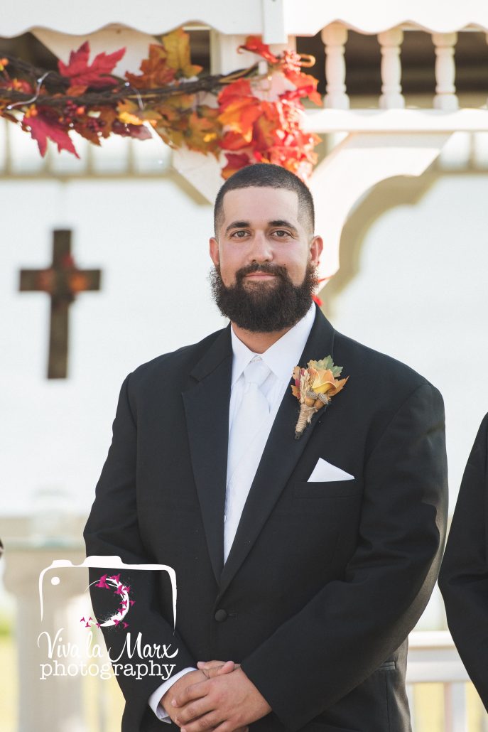 Garry awaiting his bride!