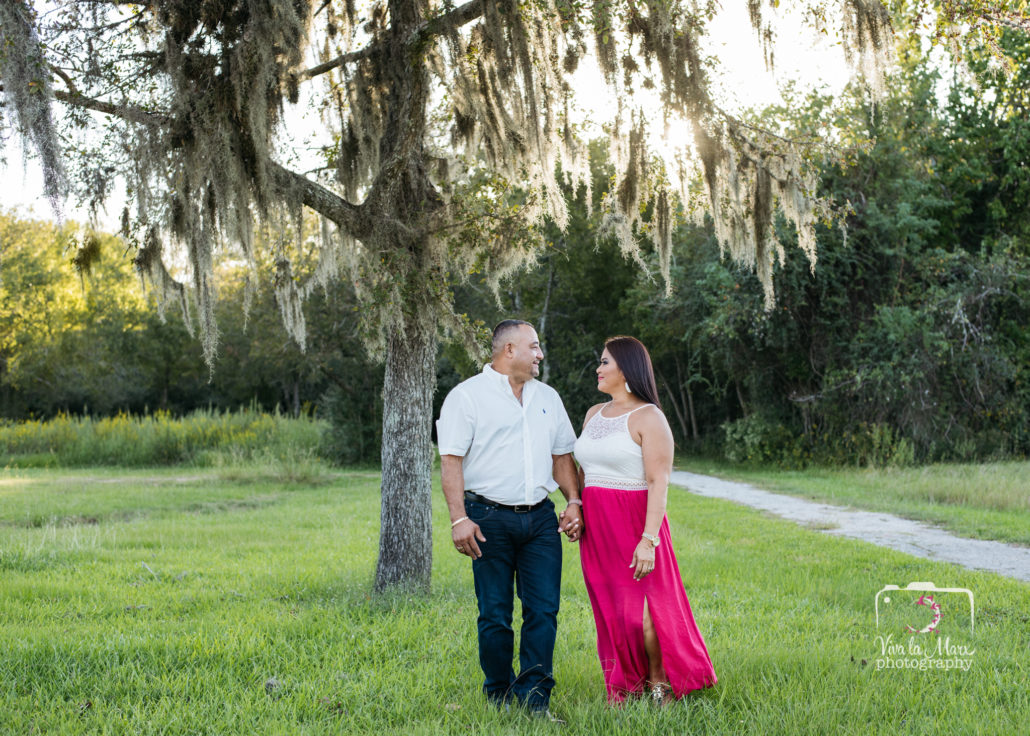 Moss during Autumn Engagement Session Houston