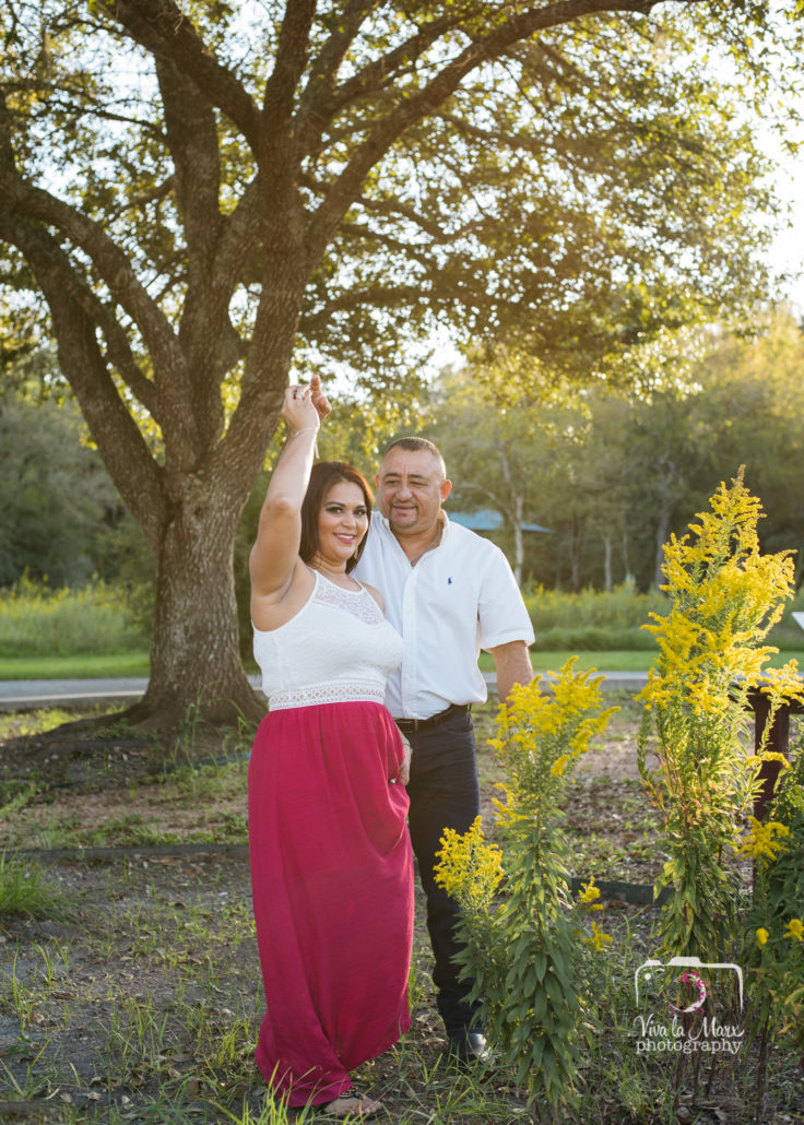 Twirling in Autumn Engagement Session Houston