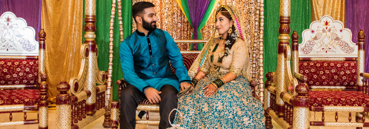 Pakistani Wedding in Houston the bride and the groom