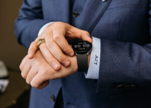 Groom details during small houston wedding